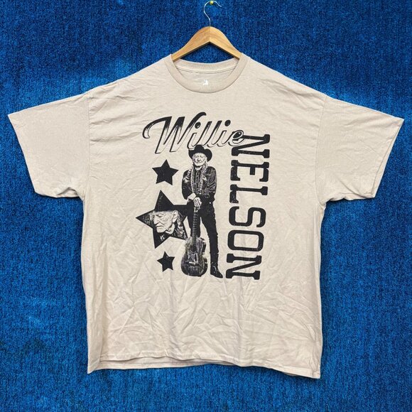 Willie Nelson Country Beige T-Shirt Size XXL - Picture 1 of 4